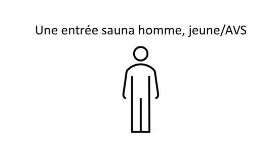 Image sur Entrée unique sauna homme Jeune / AVS