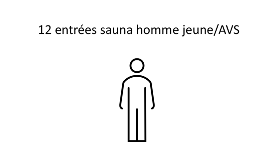 Bild von Carte à 12 points Sauna Homme jeune/AVS