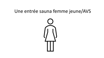 Picture of Entrée unique sauna femme Jeune / AVS
