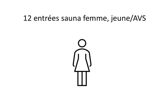 Image sur 12 entrées sauna femme jeune/AVS