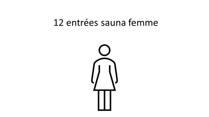 12 entrées sauna femme