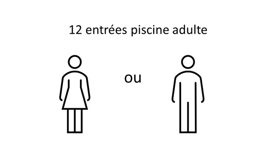 12 entrées piscine adulte