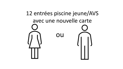Image de 12 entrées piscine jeune/AVS